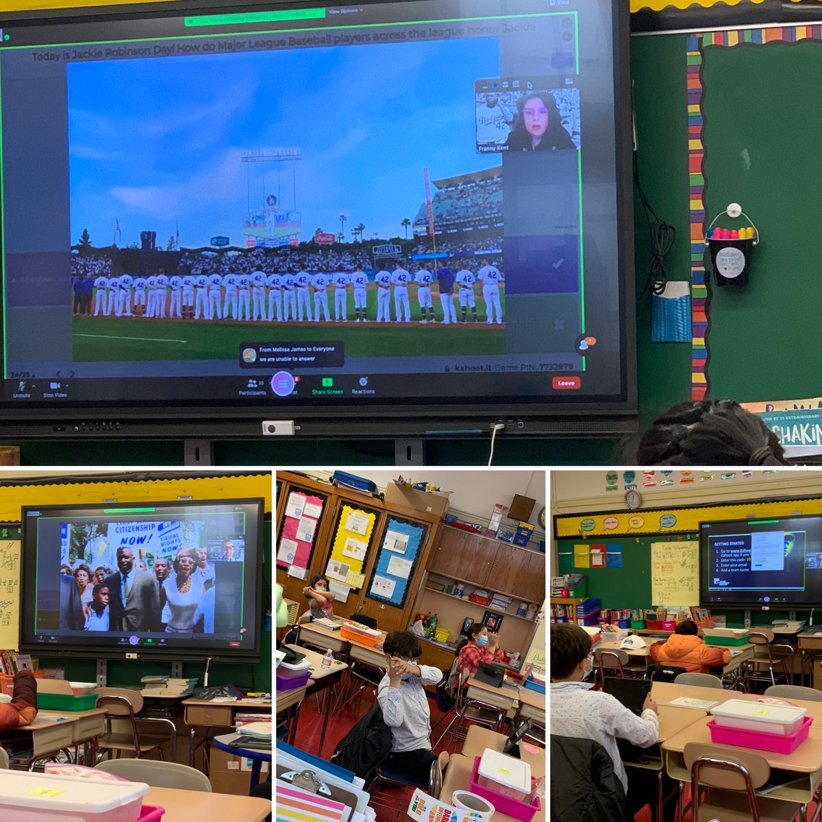 PS56Queens's tweet image. Students in Class 5-302 competed against students across the country in Jackie Robinson All Star Trivia hosted by The Jackie Robinson Museum on this very special Jackie Robinson Day! #JackieRobinsonTrivia @JRFoundation @JRMuseum42  @MrsPodber @District27NYC