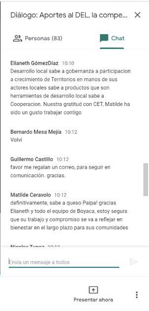ElianethGomez's tweet photo. En diálogo con @RedAdelco una reflexión propuesta por @MatiCeravolo ¿A qué sabe el desarrollo local? Y pienso que sabe a crecimiento de Territorios en manos de sus actores, a productos que son herramientas de desarrollo local, sabe a Cooperacion. Nuestra gratitud con #ProgramaCET https://t.co/DGtzCtAUnY