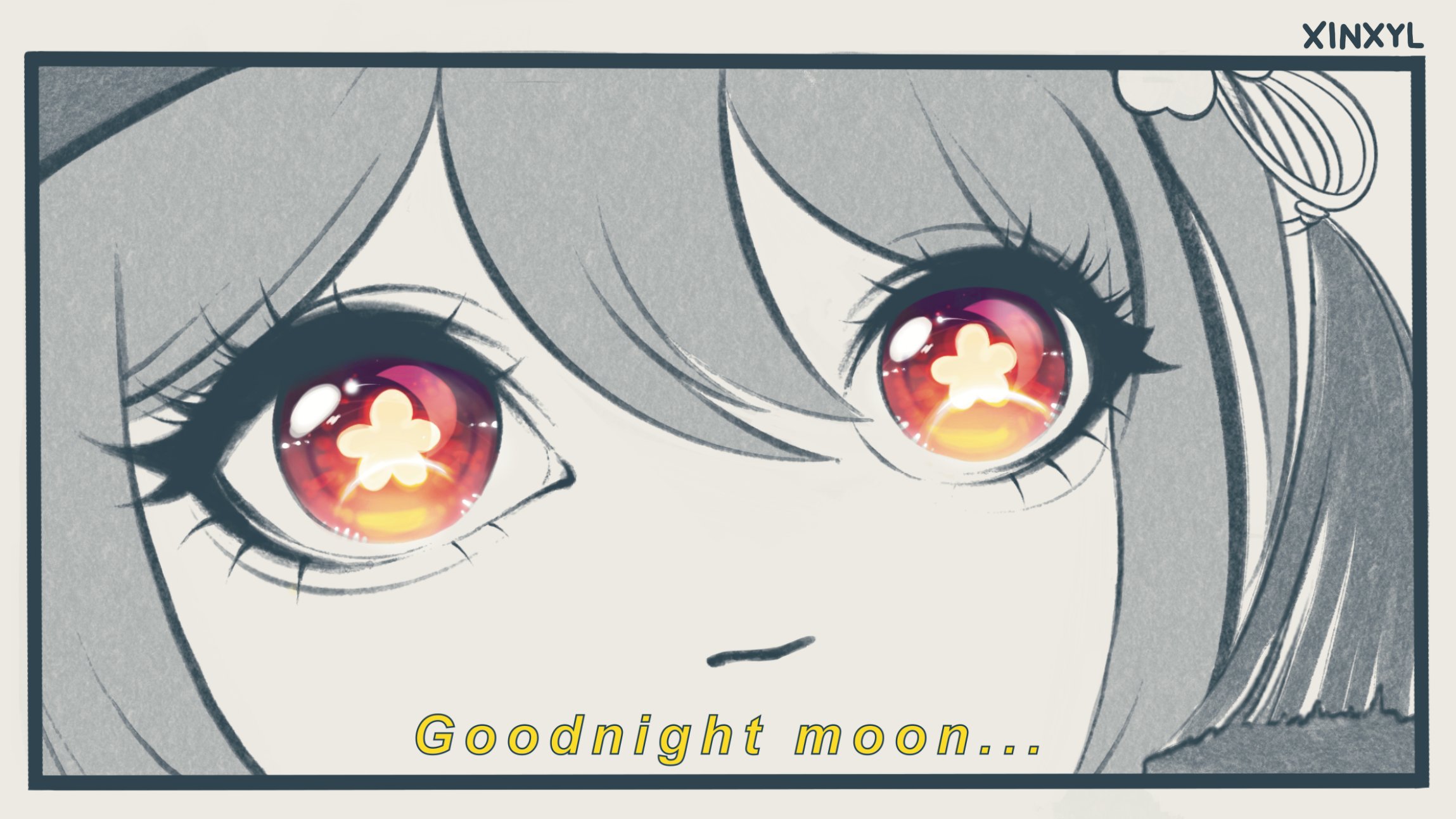 🌹 Hu Tao comic using random quote generator: Goodnight Moon
