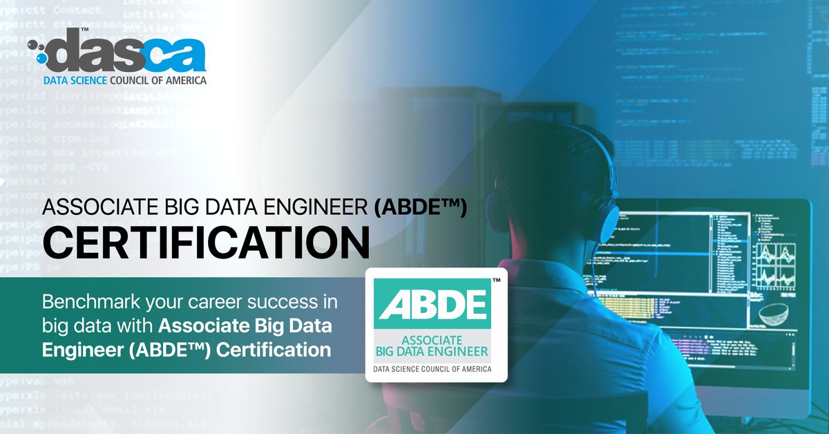 DASCA_Insights's tweet image. Explore the power of #BigDataEngineering and learn how to leverage it amid the competitive labor market. Get certified as an 𝗔𝘀𝘀𝗼𝗰𝗶𝗮𝘁𝗲 𝗕𝗶𝗴 𝗗𝗮𝘁𝗮 𝗘𝗻𝗴𝗶𝗻𝗲𝗲𝗿 (𝗔𝗕𝗗𝗘™)!
bit.ly/2RFCnkT
#DataEngineering #DataAnalytics #ML #DL #MachineLearning
