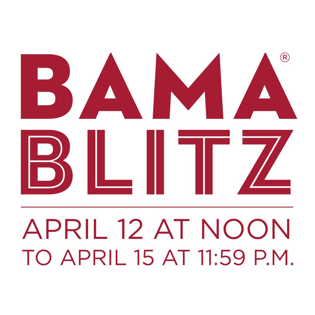uaccis's tweet photo. It’s the final countdown! 🕐 #BamaBlitz ends tonight at 11:59 p.m. Be sure to visit https://t.co/YPAOaiaQWc to support our passion project before it’s too late! https://t.co/0uEXOm7Q82