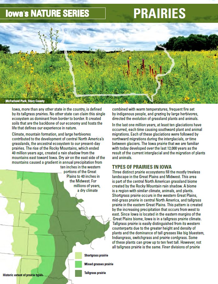 We're excited to announce the arrival of Iowa's Nature Series - 10 articles that explores Iowa's ecological &amp; biological diversity! Hosted by <a href="/ISUExtension/">ISU Extension and Outreach</a>, the DNR was one of many partners that helped develop and author the series. 

Download here: bit.ly/2QgoTLI