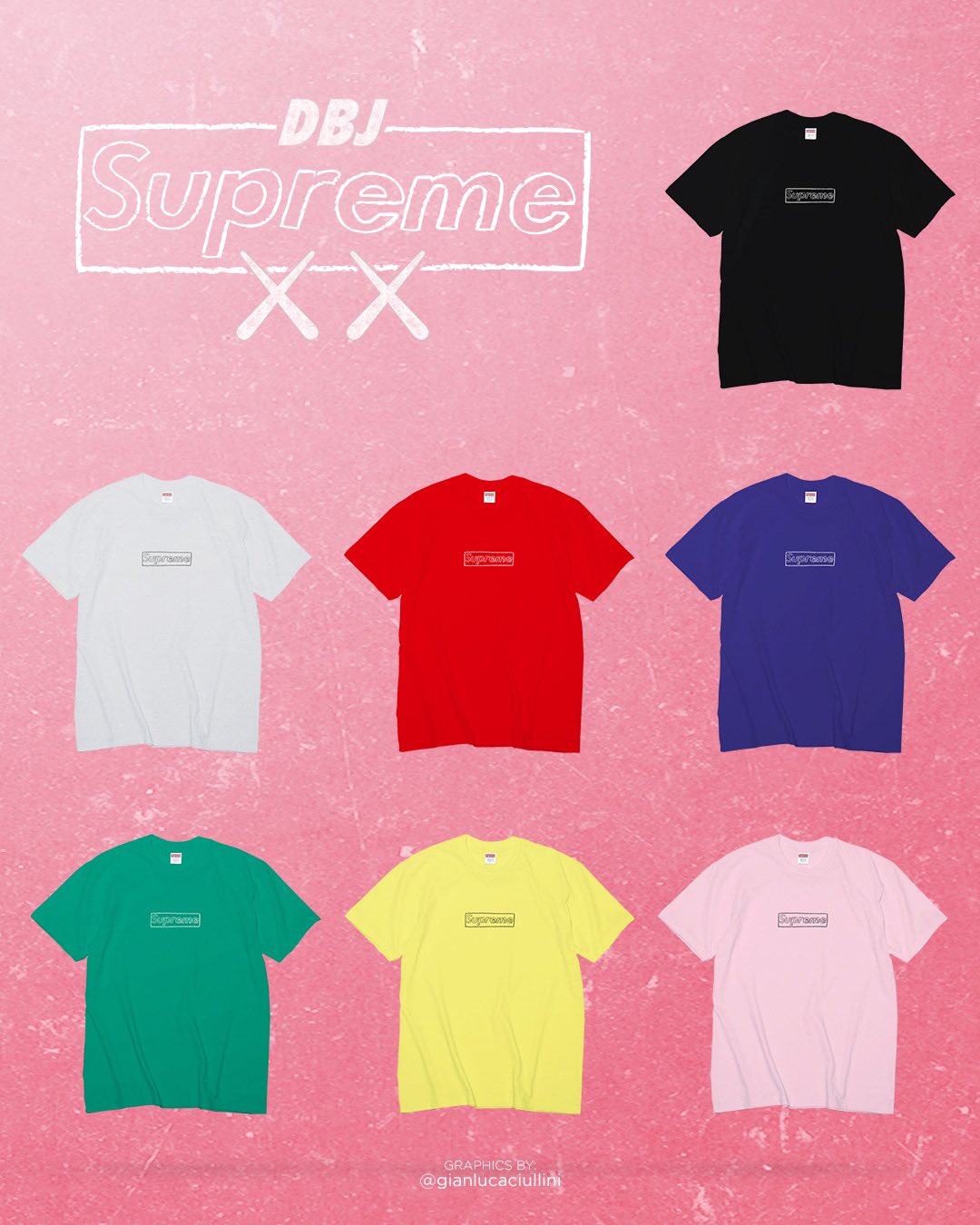 SUPREME ×KAWS 11SS Box Logo Tee Tシャツ約49ｃｍ袖丈