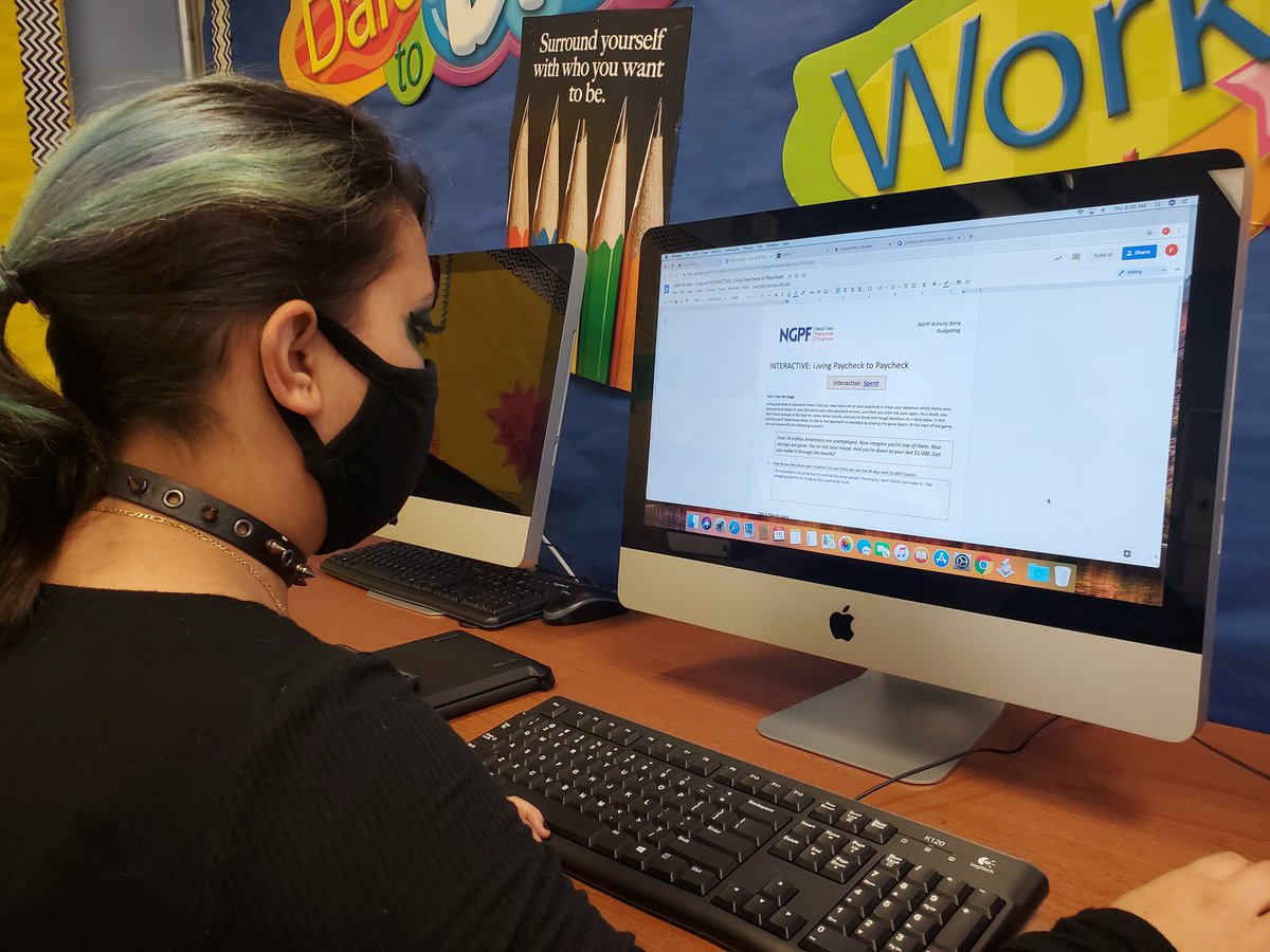 Mrs. Jankowski's Personal Finance Class is playing the On-line game "Spent" to learn about budgeting.
Did you know 7 out of 10 people are
living paycheck to paycheck! Great job students and Mrs. Jankowski. <a href="/JankowskiDiane/">Diane Jankowski</a> <a href="/WeAreLyndhurst/">Lyndhurst High School</a> <a href="/LHSmedialibrary/">Lyndhurst HS</a> <a href="/LyndhurstBOE/">Anthony Grieco</a>