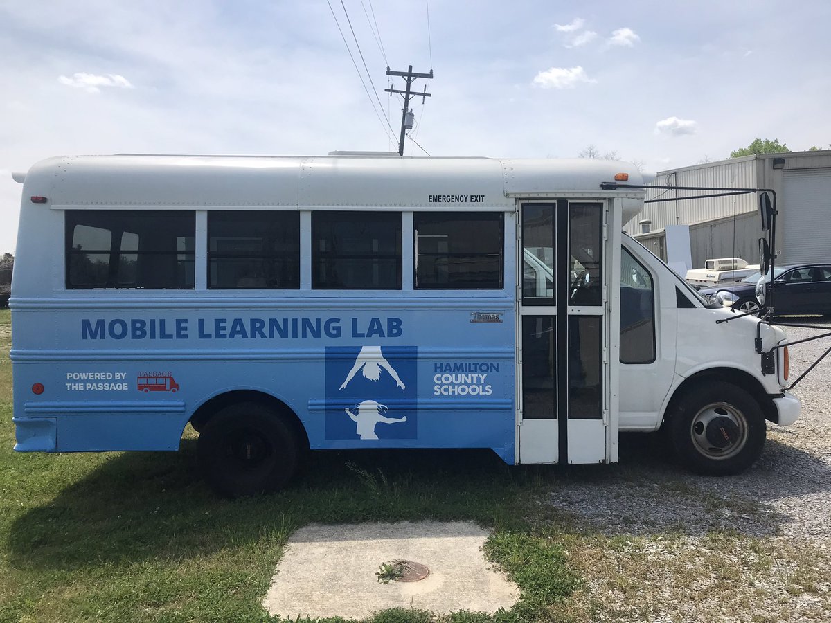 GrantLearns's tweet photo. Just drove 1 of the HCS Mobile Learning Labs powered by The Passage into Hamilton County for final prep before theyâre launched to help Ss. Check out the @thepassage423âs story. So cool to see 2 Tsâ ideas scale. #notaracebutiwon #notfastnotfurious https://t.co/CeivlvBjs1