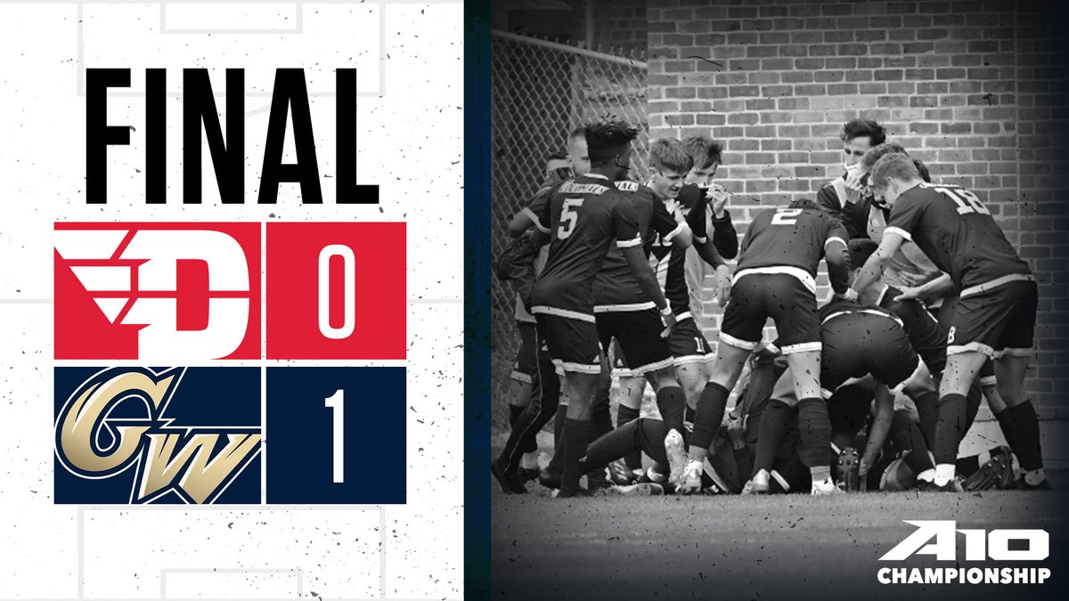 GW WINS! <a href="/SandroWeber11/">Sandro Weber</a> scored in the 54th minute, and <a href="/justgrad00/">Justin Grady</a> made six saves to earn the clean sheet! The Buff &amp; Blue are headed to the A-10 final for the first time since 2011! #RaiseHigh