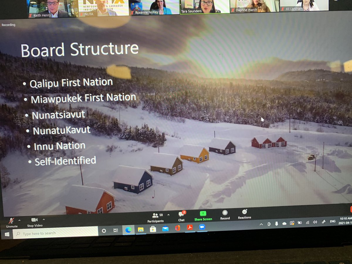 Enjoyed time presenting an update to the <a href="/NLindigenous/">NL Indigenous Tourism Association</a> AGM members today, virtually of course and confess that I would have preferred in person.

Shared <a href="/ITAC_Corporate/">ITAC Corporate</a> update

#DestinationIndigenous
<a href="/ACOACanada/">ACOA Canada</a> <a href="/NLtweets/">NewfoundlandLabrador</a> <a href="/Nunacor/">Nunacor</a> <a href="/TheTorngats/">The Torngats</a> <a href="/trsmNunatsiavut/">Tourism Nunatsiavut</a> <a href="/Qalipu2011/">Qalipu First Nation</a>