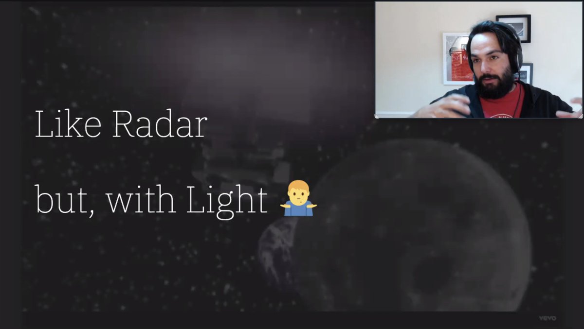 midlandsjs's tweet image. We have the wonderful @benjaminbenben taking us through the basics of LIDAR and how it&apos;s used in self-driving cars 🚗