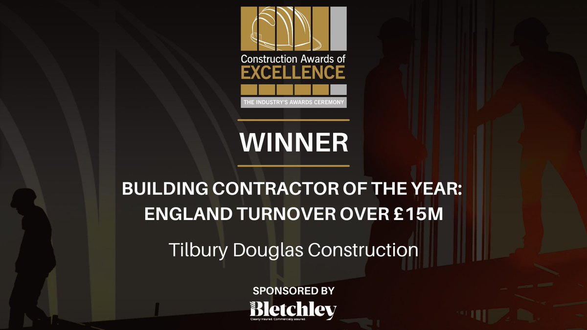 Congratulations to the winner <a href="/Tilbury_douglas/">Tilbury Douglas</a> at the Construction Awards of Excellence! 

#constructionAOE