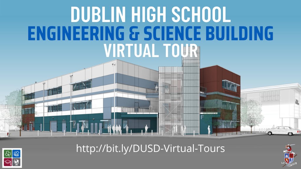 DublinUSD's tweet photo. Take a virtual tour of @TheDublinHigh's new Engineering &amp; Science Building at https://t.co/K48apGIKBN https://t.co/7RPmKQcDgc