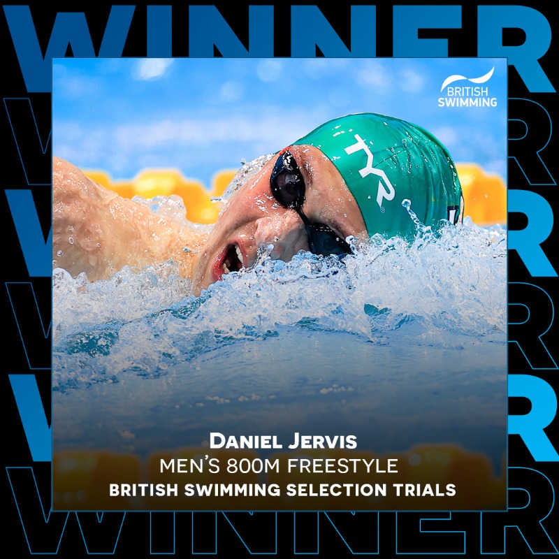 Aquatics_GB's tweet photo. 💬 "I may not of got consideration time tonight, but I'm going to smash it on Sunday"

Dan Jervis took on the kick for home early and holds out a fast finishing @kbird70 in an captivating 800m Freestyle contest. The Swansea based swimmer goes again in the 1500m on Sunday #BSST21