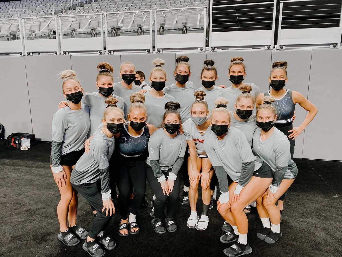 Practice day with our bonus teammate, <a href="/ken_gymnast/">Kennedy Hambrick</a>! 

We’ll take good care of her, <a href="/RazorbackGym/">Arkansas Gymnastics 🐗</a>!