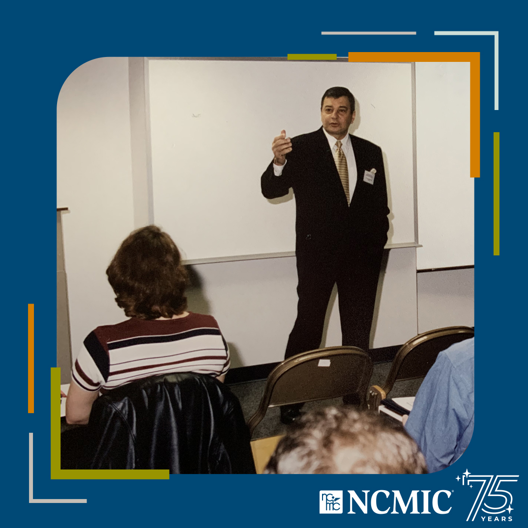 ncmic's tweet photo. Today’s #ThrowbackThursday takes us back to 2000 to one of our #StartingIntoPractice classroom programs at National University of Health Sciences. #NCMIC75 #TBT https://t.co/kiR3537MLB