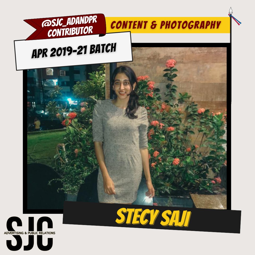 sjc_adandpr's tweet photo. Meet Our Content Creators (2/4) - Stecy Saji (@SajiStecy)
.
#AccountManagement #PR #PublicRelations #Advertising #Ad #SJC #SJCBangalore #Bangalore #Karnataka #Account #Creatives #AdAgency #AdStudent #PRStudent #AccountManagement #StJosephsCollege #APR https://t.co/F9PWhGuMZc