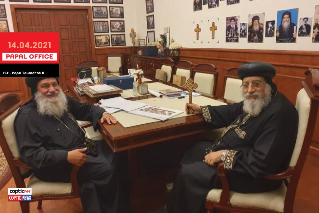 COPTICNN's tweet photo. @COPTICNN :: Pope Tawadros News | The Papal Report April 14, 2021 | https://t.co/quMXLEASM1 #CopticNews #BreakingNews #Feature #PapalOffice https://t.co/Tzlft9iIao