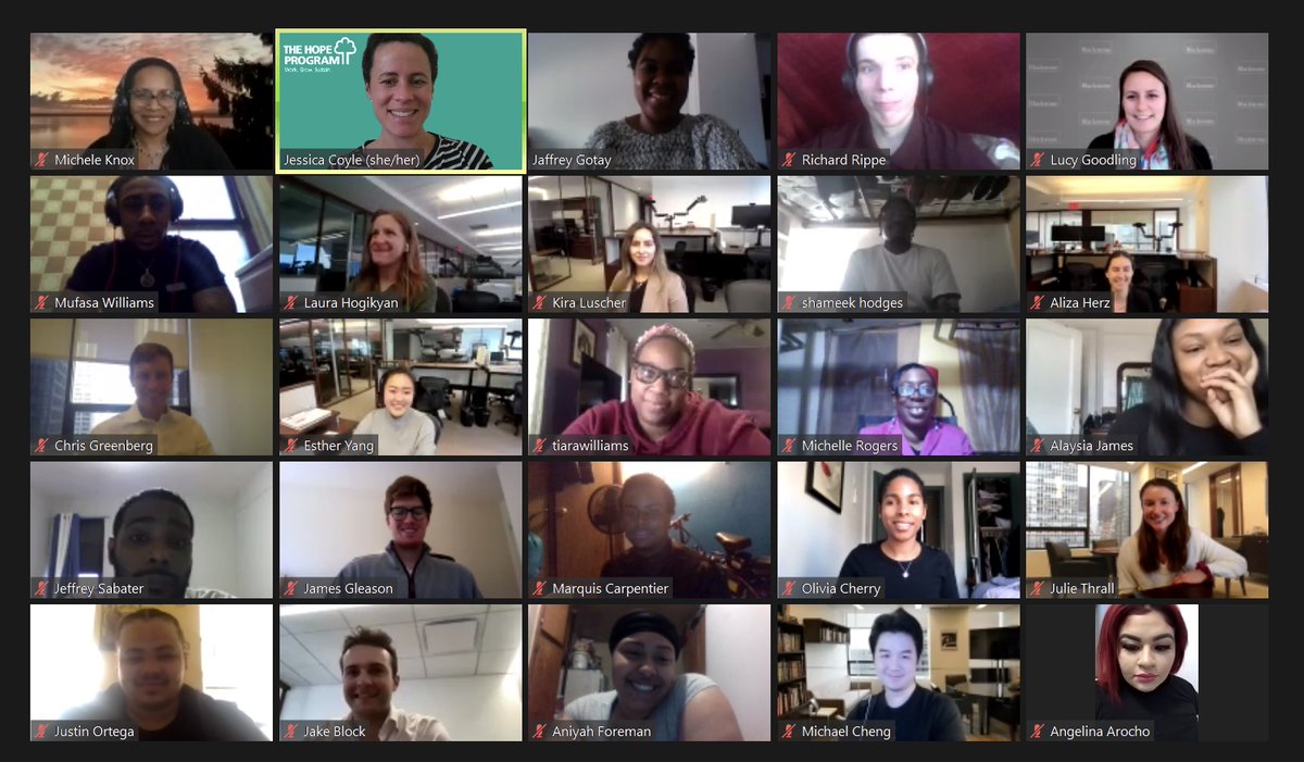 TheHOPEProgram's tweet photo. Thank you to the volunteers from @blackstone who supported our students in a virtual #InterviewProject last week! https://t.co/clE2FUXdoO