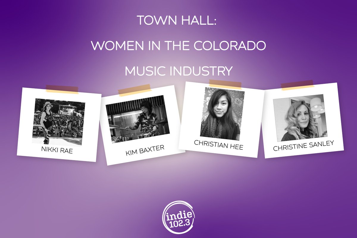 Indie1023's tweet photo. Happening today @ 4pm MST! Watch our Town Hall with some incredibly talented women in the Colorado music industry hosted by @surlybruce 🌟

Watch here: https://t.co/oXVBYEMhcB https://t.co/wxOLYmbMJo