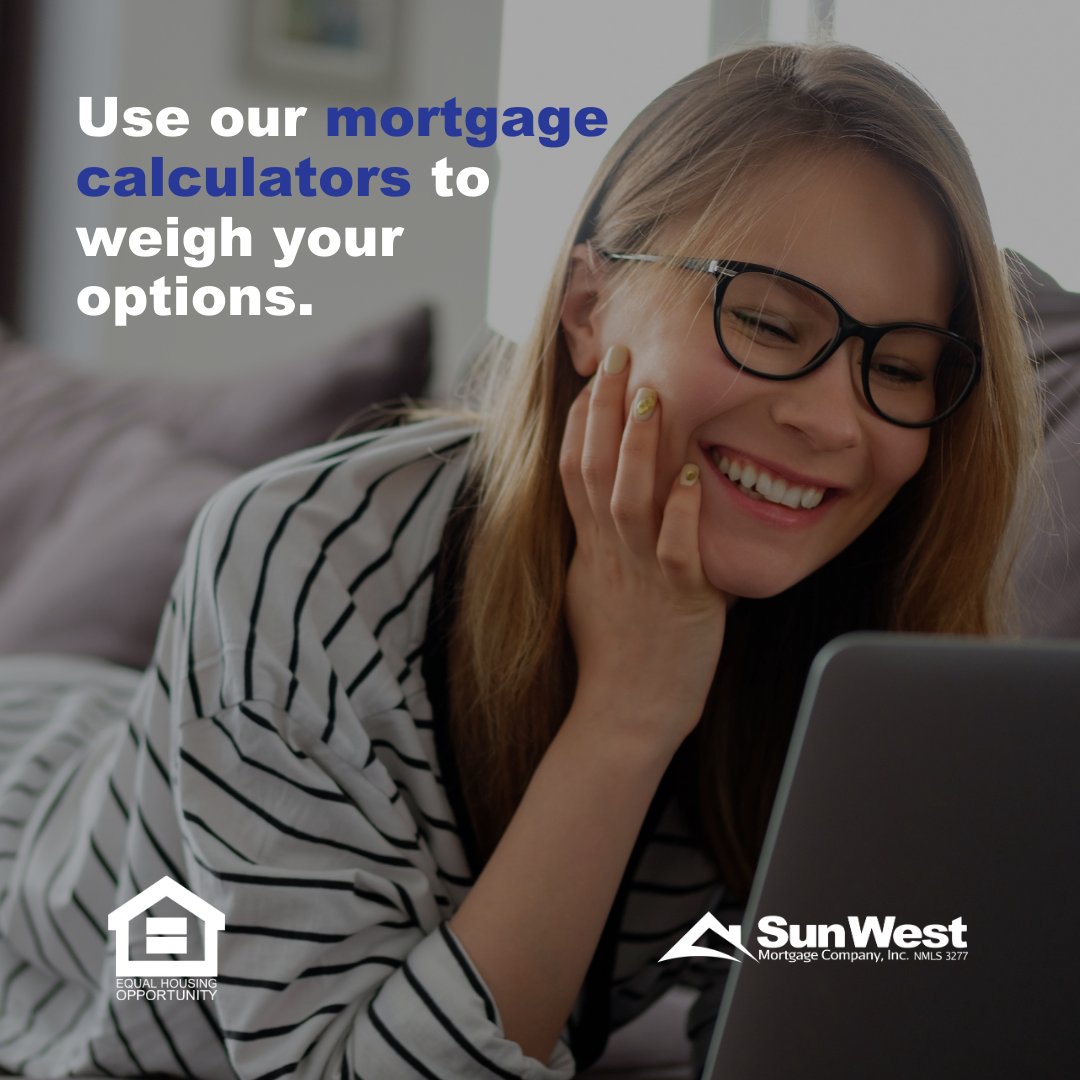 dgamechangers's tweet photo. Mortgages can be tricky, but Sun West makes it easy! Take advantage of our mortgage calculators to weigh your options. Visit https://t.co/SxiQudX2ch #SunWest #Mortgage https://t.co/FHCzZdi0X0