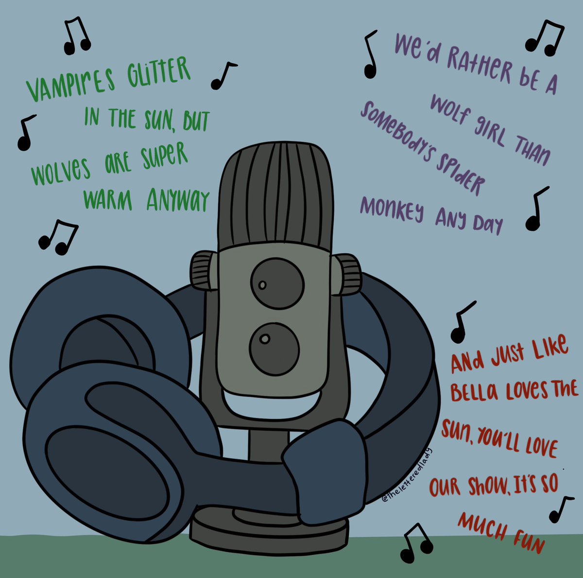 ForForksSakePod's tweet photo. New Theme Song Alert! Misty, Misty, and Kendall want to thank Mike Patton of Vista Blue for our brand new, personalized theme song! Tune in to tomorrow’s episode of For Forks Sake to hear it!
#forforkssake
#forforkssakepodcast
#twilightpodcast
#twilightpodcast
#twihards https://t.co/Frbl3Hduwh
