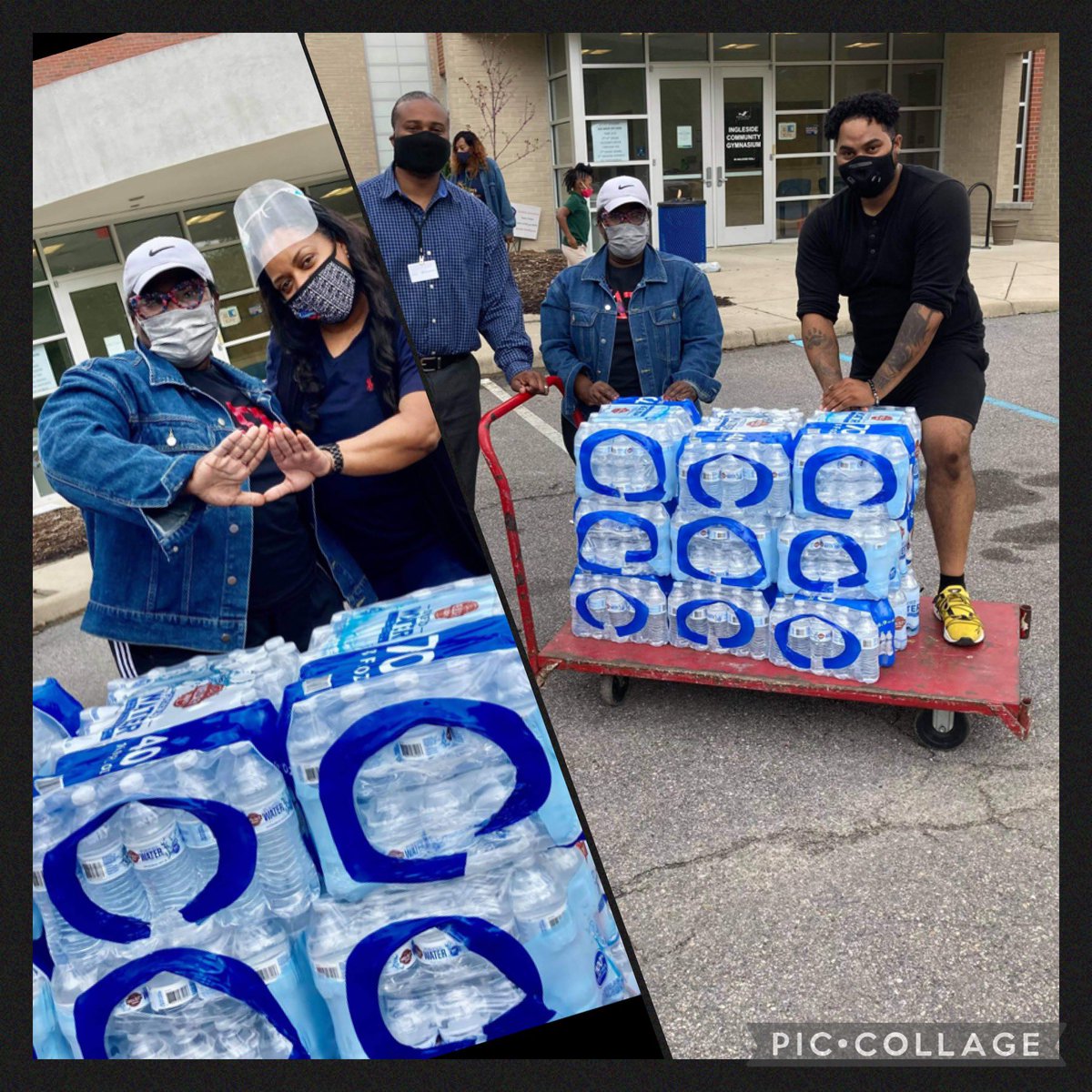 awbalt's tweet photo. Today the Health Task Force Committee delivered 550 bottles of water to Ingleside Elementary School to support the staff and students with physical education initiatives. We thank our soror, Dr. Alana Balthazar, Principal, Mr. Michael James, AP, Mrs. Matthews/Saunders P.E. Team. https://t.co/nHR9ZzfUVW