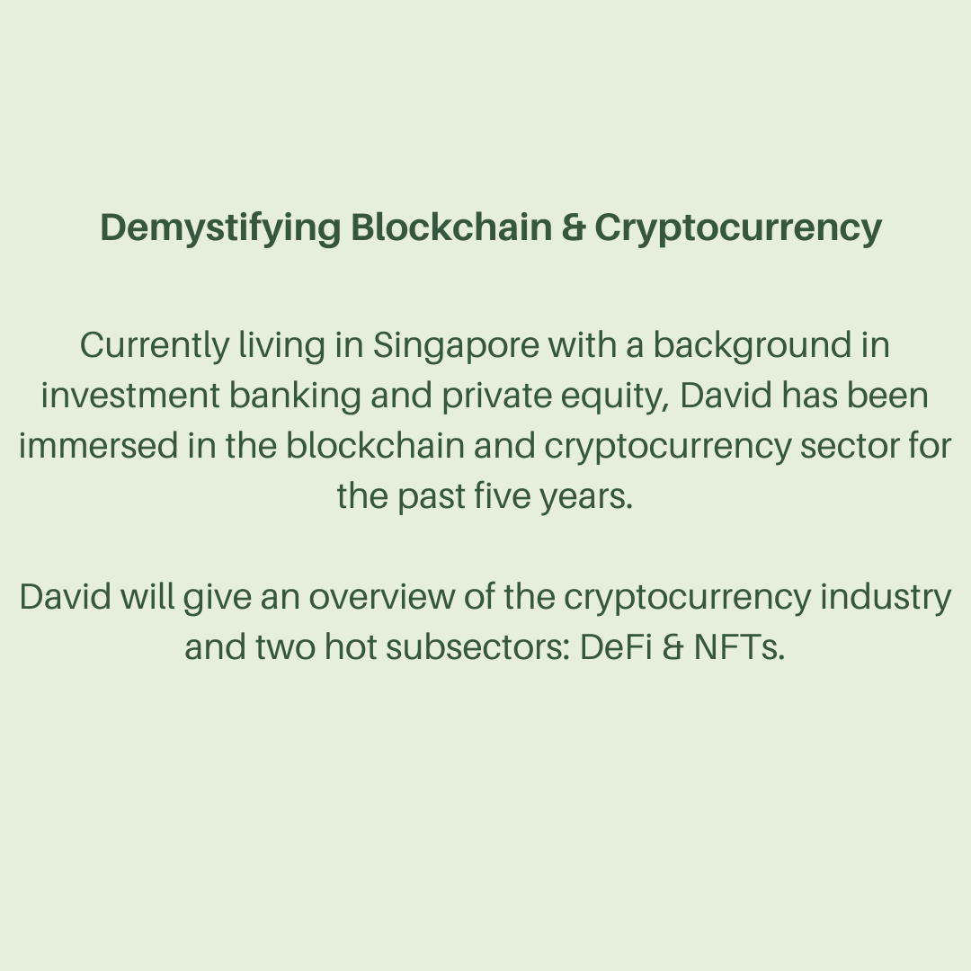 WICAlumni's tweet image. Mark your calendars alumni! Alumnus Dave Waslen'03 will be talking all things blockchain and cryptocurrency on April 29!