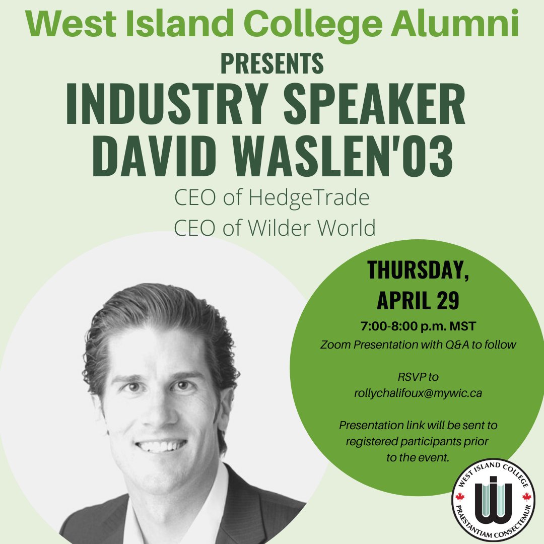 WICAlumni's tweet image. Mark your calendars alumni! Alumnus Dave Waslen'03 will be talking all things blockchain and cryptocurrency on April 29!