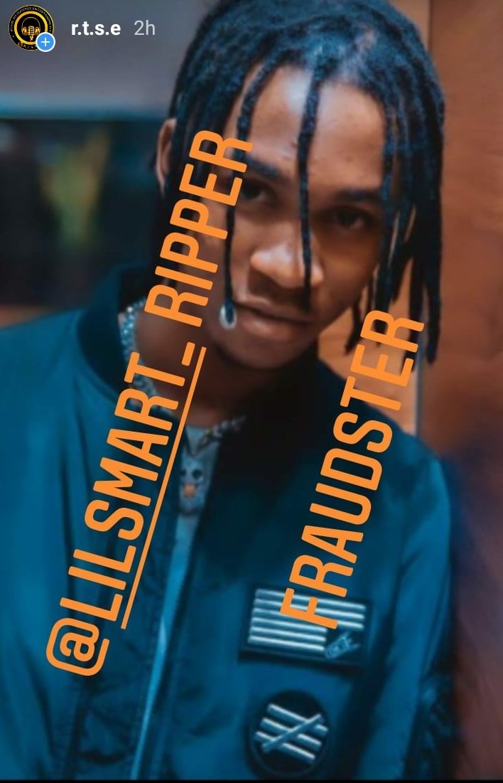 RTSEntertain's tweet photo. @LiLSMART0 Ripper
#fraudster 
#scam https://t.co/iy3aA312bp