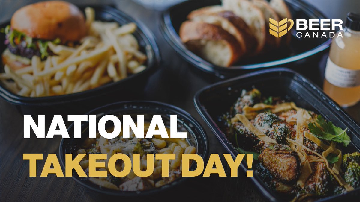 Leave the cooking to someone else this evening &amp; show your love to local restaurants, bars &amp; breweries who would greatly appreciate your support. Upload your receipt to the Takeout Tracker on CanadaTakeout.com to help the #CanadaTakeoutRecord #NationalTakeoutDay #TakeoutDay