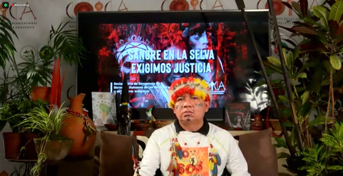 IRIColombia's tweet photo. “Ante la emergencia ambiental, le pedimos a @JoeBiden que nos apoye para frenar la deforestación, el extractivismo y la minería ilegal, que está asesinado a nuestros hermanos amazónicos.
#AmazonClimateAction https://t.co/rHwtejlXqw