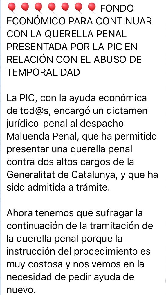 ceppt2021's tweet photo. 🧨🧨🧨📢📢📢📢📢🧨🧨🧨

👉🏻La @PicInterins necesita ayuda para sufragar los gastos de su DENUNCIA por PREVARICACIÓN 
👉🏻Necesitamos que esta iniciativa prospere

💶💶💶💶💶💶💶💶💶💶💶

#FijezaYaEsConstitucional #FijezaYa https://t.co/WNE8eSZLFT