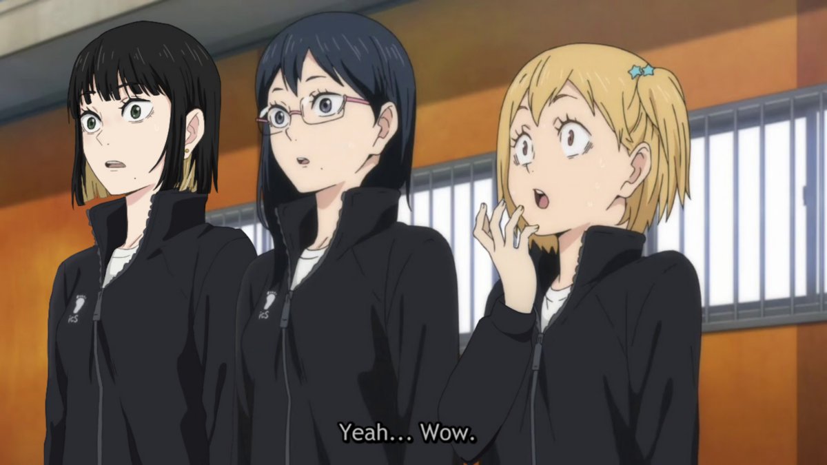 i'm in the girls' gang now 
#fakeanimescreenshot #Haikyuu