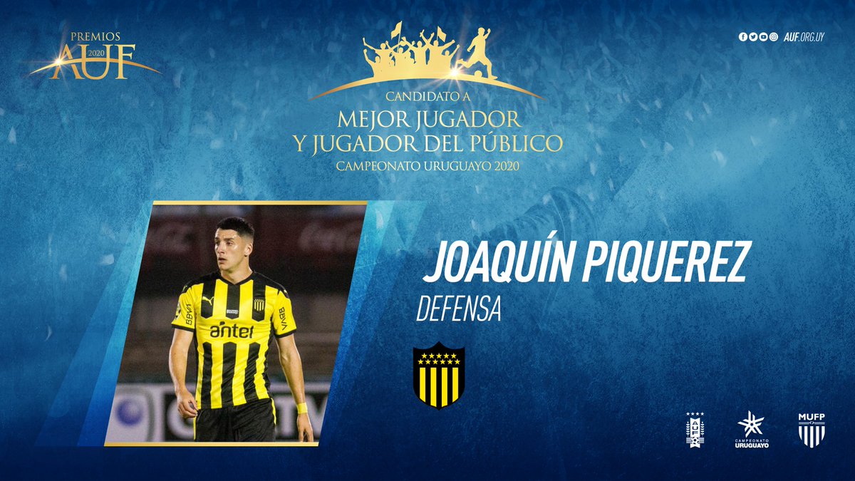 #PremiosAUF 🏆 🏅

🔁 Dale RT a Joaquín Piquerez para sumarle tu voto del público como #MejorJugador, integrante del #EquipoIdeal y #JugadorDelPúblico del @CampeonatoAUF 2020.