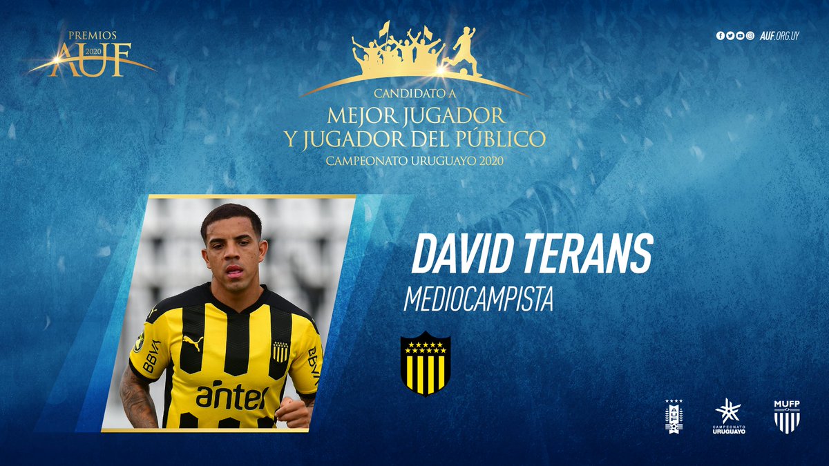 #PremiosAUF 🏆 🏅

🔁 Dale RT a David Terans para sumarle tu voto del público como #MejorJugador, integrante del #EquipoIdeal y #JugadorDelPúblico del @CampeonatoAUF 2020.