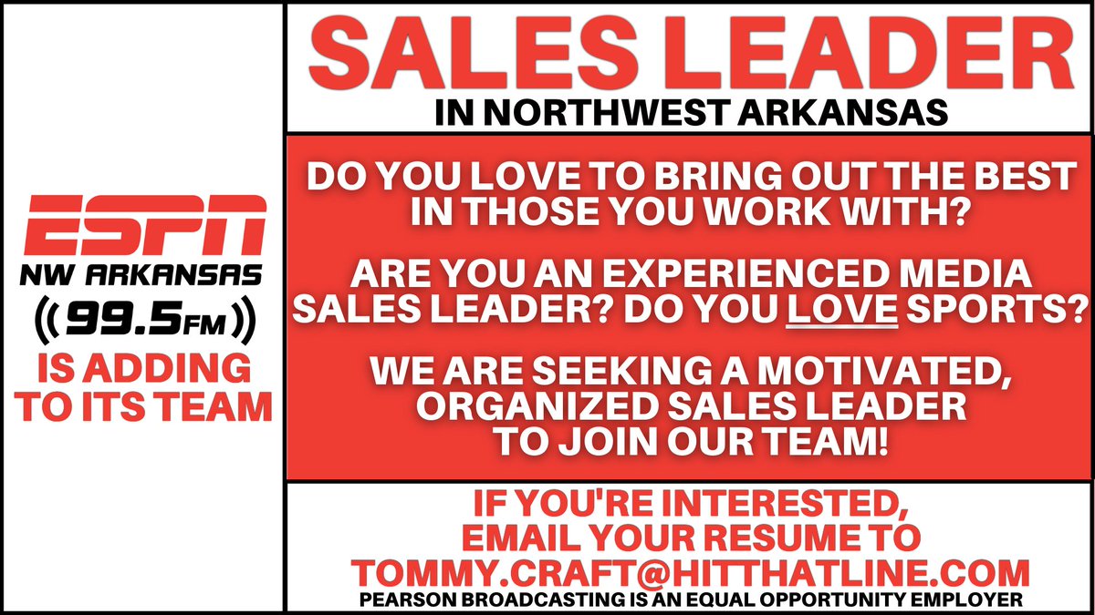 HitThatLineAR's tweet image. We're hiring! @espn995 @RuscinZach