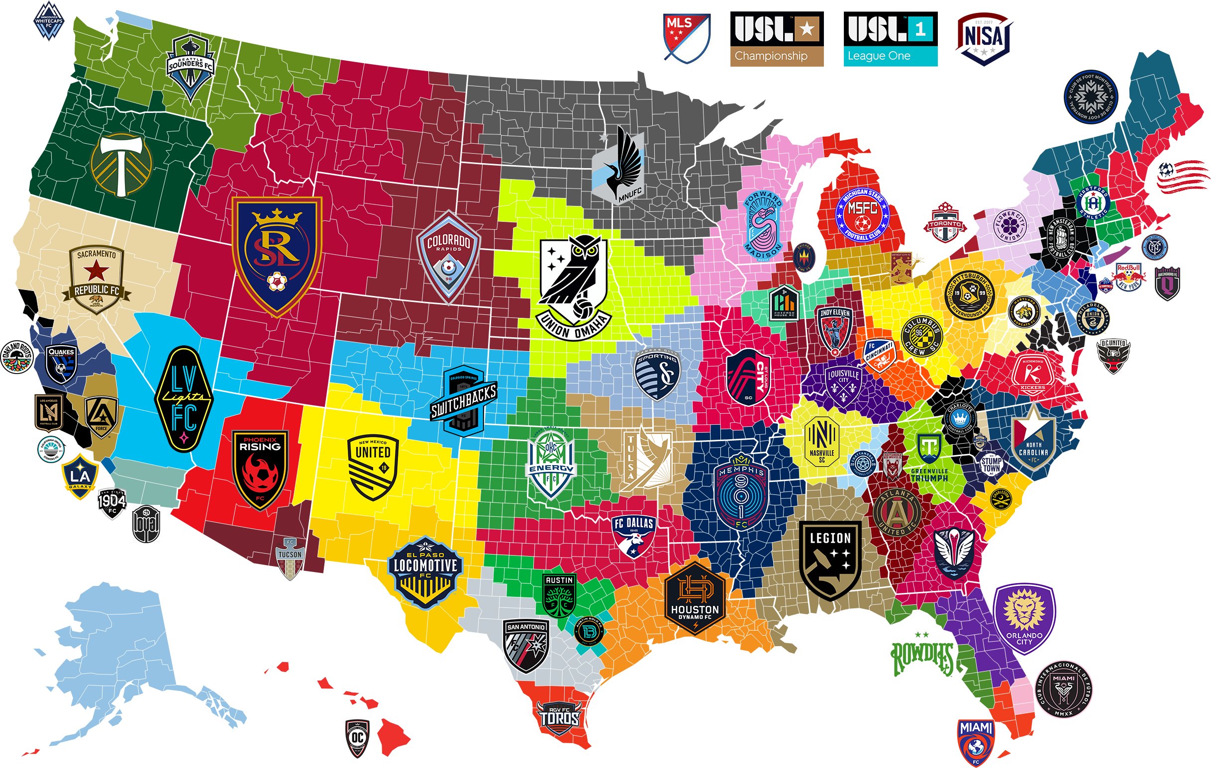 Tom Arnison 📽️ ⚽ on Twitter "UPDATED MAP LosAngelesForce is no