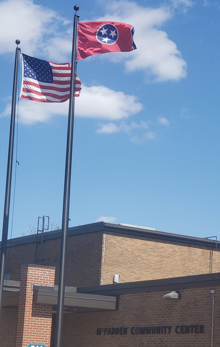 Ok <a href="/cityofmborotn/">City of Murfreesboro, TN</a> I went ahead and fixed the TN state flag at the McFadden Community Center today. #tristartrouble