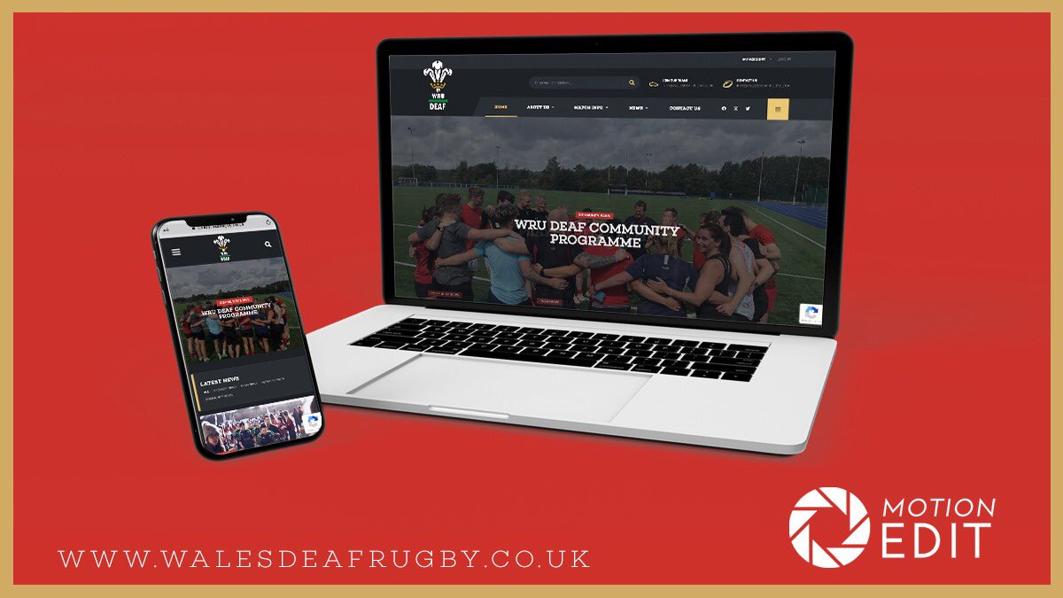 WRU Deaf (@walesdeafrugby) on Twitter photo WRU Deaf are pleased to announce the launch of our new website!
Huge thanks goes to <a href="/MotionEdit_/">Motion Edit Design</a> for the web design, Crescendo Digital for the graphics and <a href="/RogerRoch/">Roger Roch</a> photography for the images.
Take a look around and let us know what you think! 👉 WalesDeafRugby.co.uk WRU Deaf are pleased to announce the launch of our new website!
Huge thanks goes to <a href="/MotionEdit_/">Motion Edit Design</a> for the web design, Crescendo Digital for the graphics and <a href="/RogerRoch/">Roger Roch</a> photography for the images.
Take a look around and let us know what you think! 👉 WalesDeafRugby.co.uk