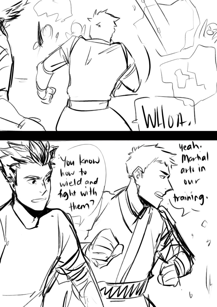 #ATLA AU doodles of the captain squad I hope I will write someday: featuring, #daichi  and #Bokuto 's first meeting in that universe! 