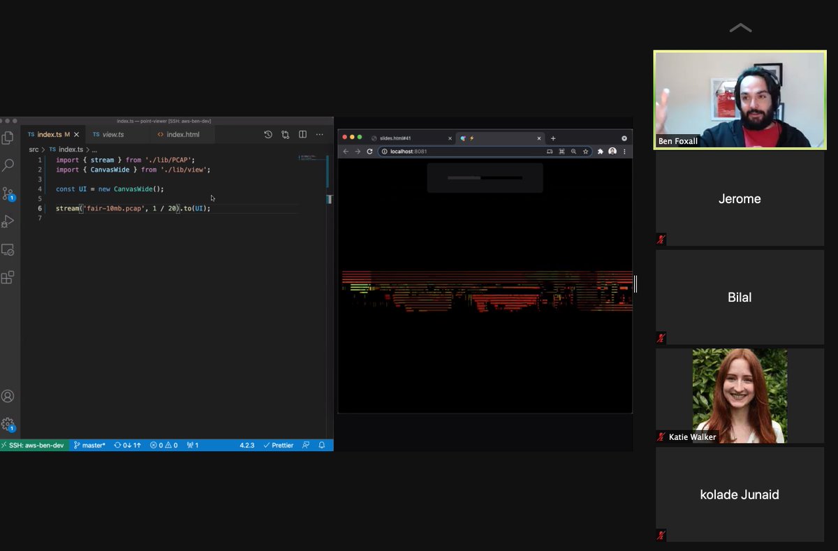 midlandsjs's tweet image. Incredible talk from @benjaminbenben tonight featuring one of the most visually impressive demos we&apos;ve seen, ever!
Incredible work and a testament to what can be done with WebGL and beyond!