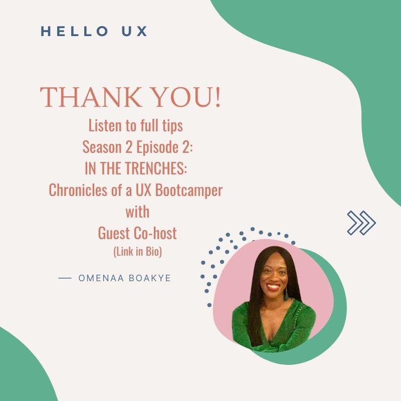 helloux_design's tweet image. Attending an immersive virtual UX bootcamp can be stressful. Check out the recommendations Omenaa shares to lessen the strain.  Listen to the full episode, link in bio. #uxdesign #helloux #networking #diversevoices #womenintech #uxers #adobedigitalacademy