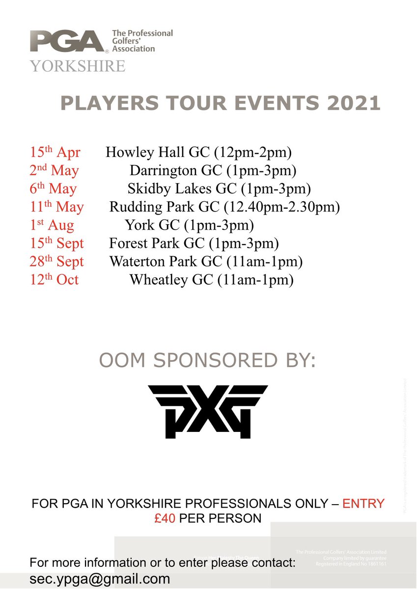 PGAYorkshire's tweet photo. PLAYERS TOUR EVENT @HowleyGC  was tied at the top with 4 players scoring +1 (72) 
Sponsored by @PXGUK 

Nick McCarthy @rboothprogolf @willwhiteoak and Oliver Adamson shared he spoils.  
Massive thanks to @RRastall always enjoy visiting @HowleyGC 👌 https://t.co/XCHFZ1CBGr