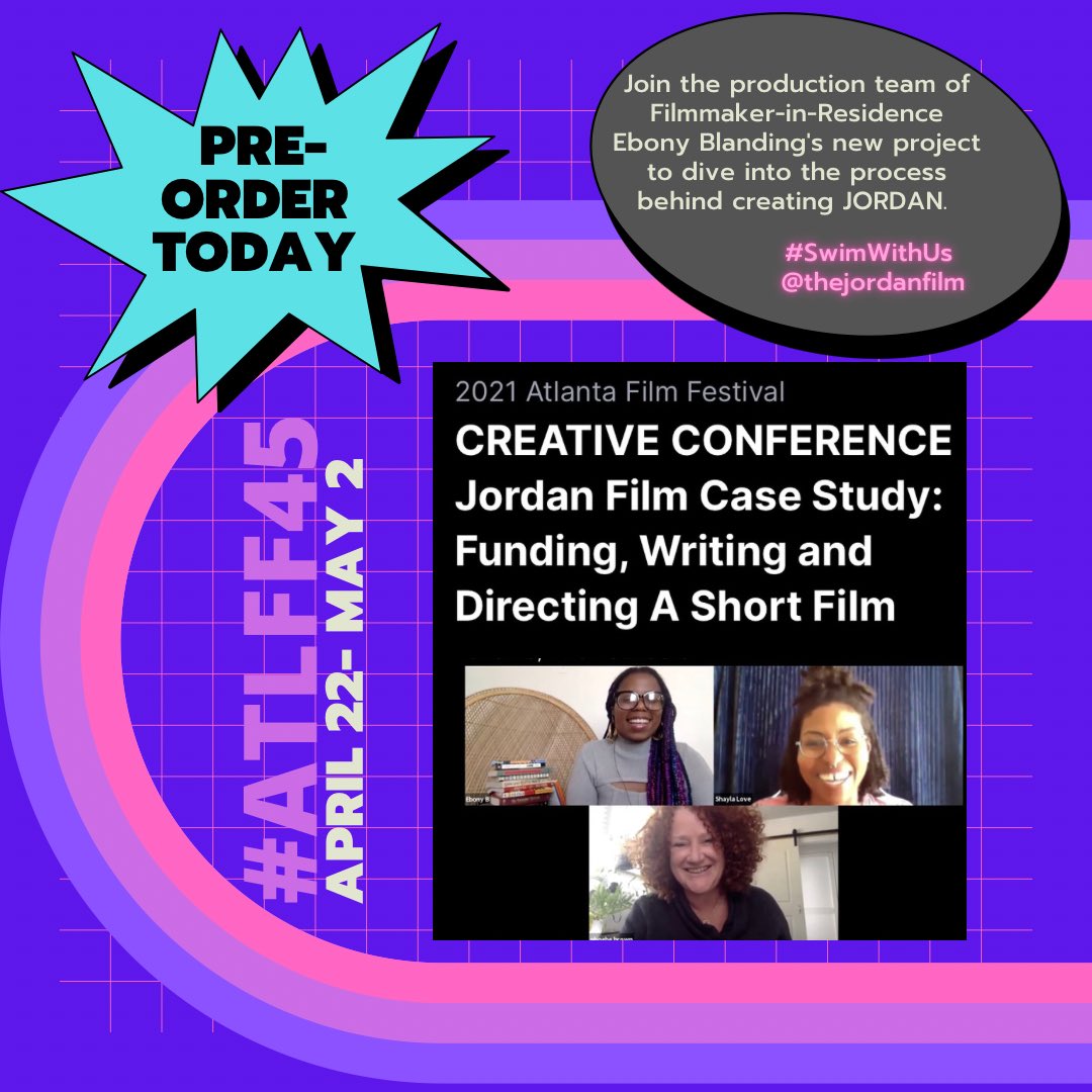 thejordanfilm's tweet image. MAJOR WAVES 🌊 of LOVE to @atlantafilmfest for the space to swim on the #CreativeConference this year  talking mermaid magic w/ our film muva @ebony_supreme🧜🏿‍♀️
PLUS their generous offering of donating all sales of our convo right back to us ✨ Swim here &amp;gt;&amp;gt;&amp;gt; tinyurl.com/b5uwefwb
