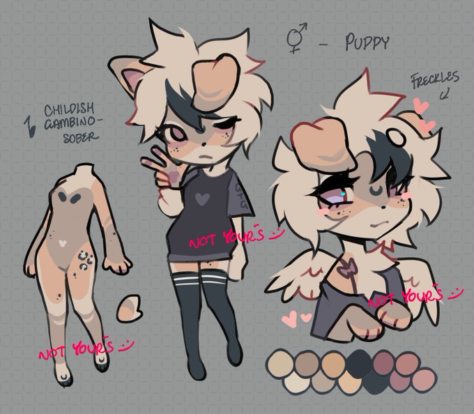 Crispy_typh's tweet photo. puppy gal that was pre claimed on my patreon 💗im rly enjoying selling designs rn I'm totally doing more https://t.co/FRIVeG2tyC