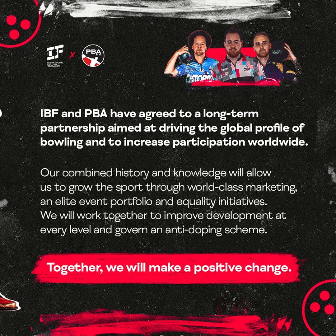 strikecloudapp's tweet photo. Huge news 🙌
We are thrilled to announce a game-changing partnership with @PBATour that will see us lead and grow the sport of bowling together through world-class marketing, an elite event portfolio and equality initiatives.
The start of something special 🤝 #BowlingEvolved