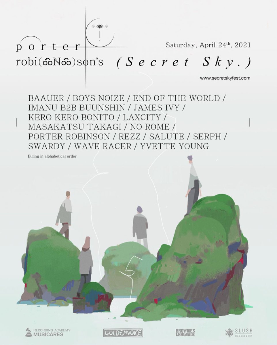 youyve's tweet photo. Playing Secret Sky festival put on by @porterrobinson !  what a cool honor and diverse lineup ☺️✨ https://t.co/rEdRA1nP7b