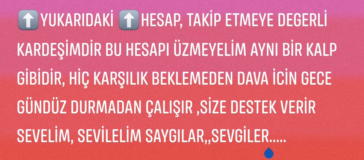 👉👉@serinkanli38 👈Kardesimiz milli bir hesaptir kendini bu davayaAdamis kendi isini gücünü,birakıp,bu davanin bayragini gece gunduz tasiyan hiç bir gün olsun yoruldum bıktimDemeden24saat,çalısan, önemli bir şahsiyettirCiddiyetleKesinlikle takip etmenizi öneririmTavsiye ederim