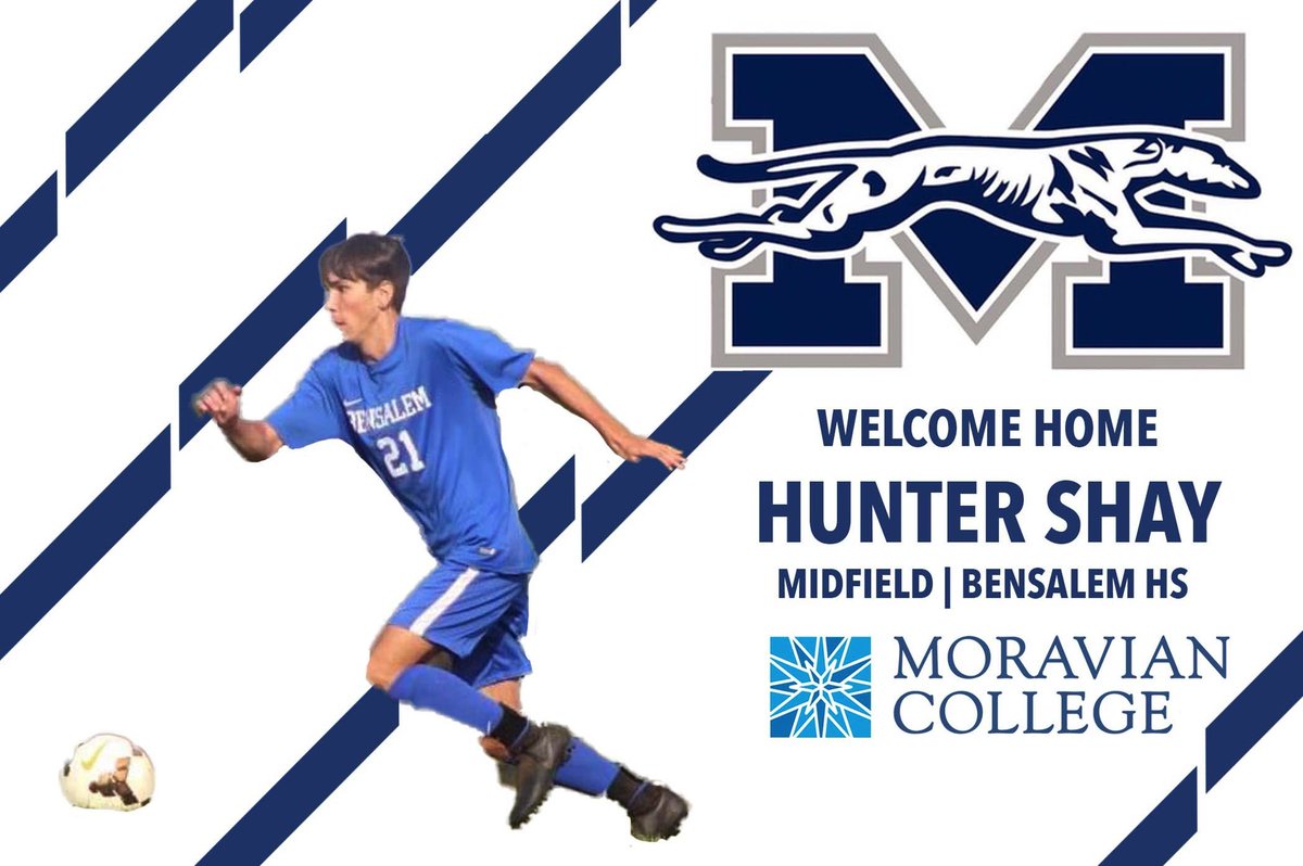 COMMITTED ✍🏼 For our sixth signing we welcome Hunter Shay. A Midfielder from Bensalem Highschool! We are extremely excited for you to join the pack!🐾 #moravianbound #classof2025 #signed #moraviancollege #houndem #rollhoundsmorac