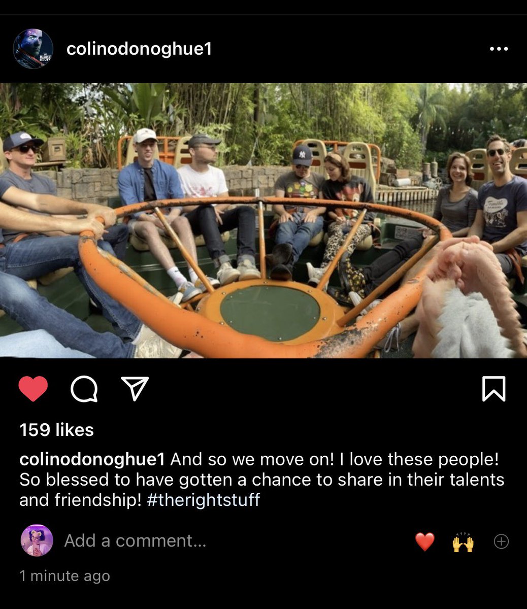 MusicVibes28's tweet photo. Colin posted on insta not long ago. The first pic he deleted and changed it to a different which is the 2nd pic. But thought to show you all xxx #therigtstuff #disneyplus #savetherightstuff ☹️❤️🙂✨xx https://t.co/O0BAfRxdIG