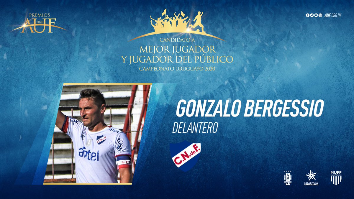 LigaAUF's tweet image. #PremiosAUF 🏆 🏅

🔁 Dale RT a Gonzalo Bergessio para sumarle tu voto del público como #MejorJugador, integrante del #EquipoIdeal y #JugadorDelPúblico del @CampeonatoAUF 2020.