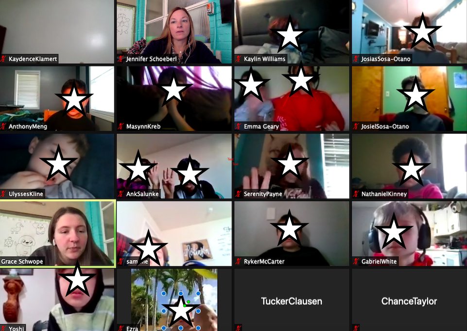 3rd_virtual's tweet image. Sophomore experience student Miss Grace taught these star 🌟 students about time today. #learningtoteach @SJSDVirtual @marliewilliams